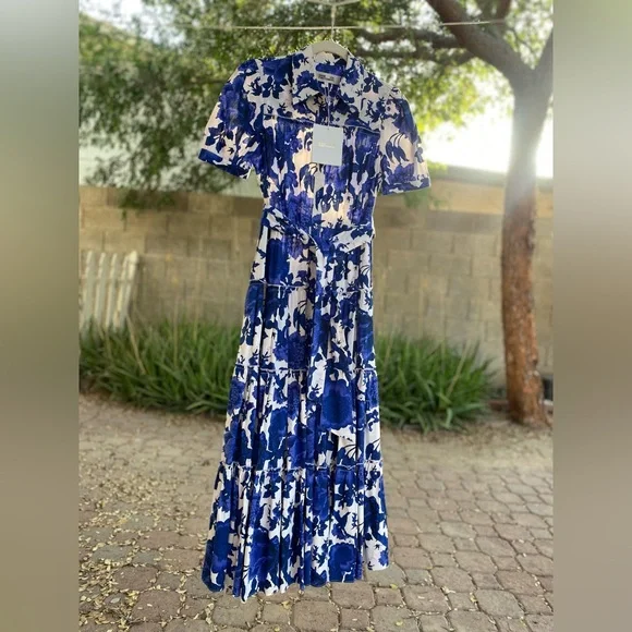 NWT Diane Von Furstenburg DVF ‘Queena’ Tiered Dress M/6– Easter Wedding Guest - Picture 6 of 12